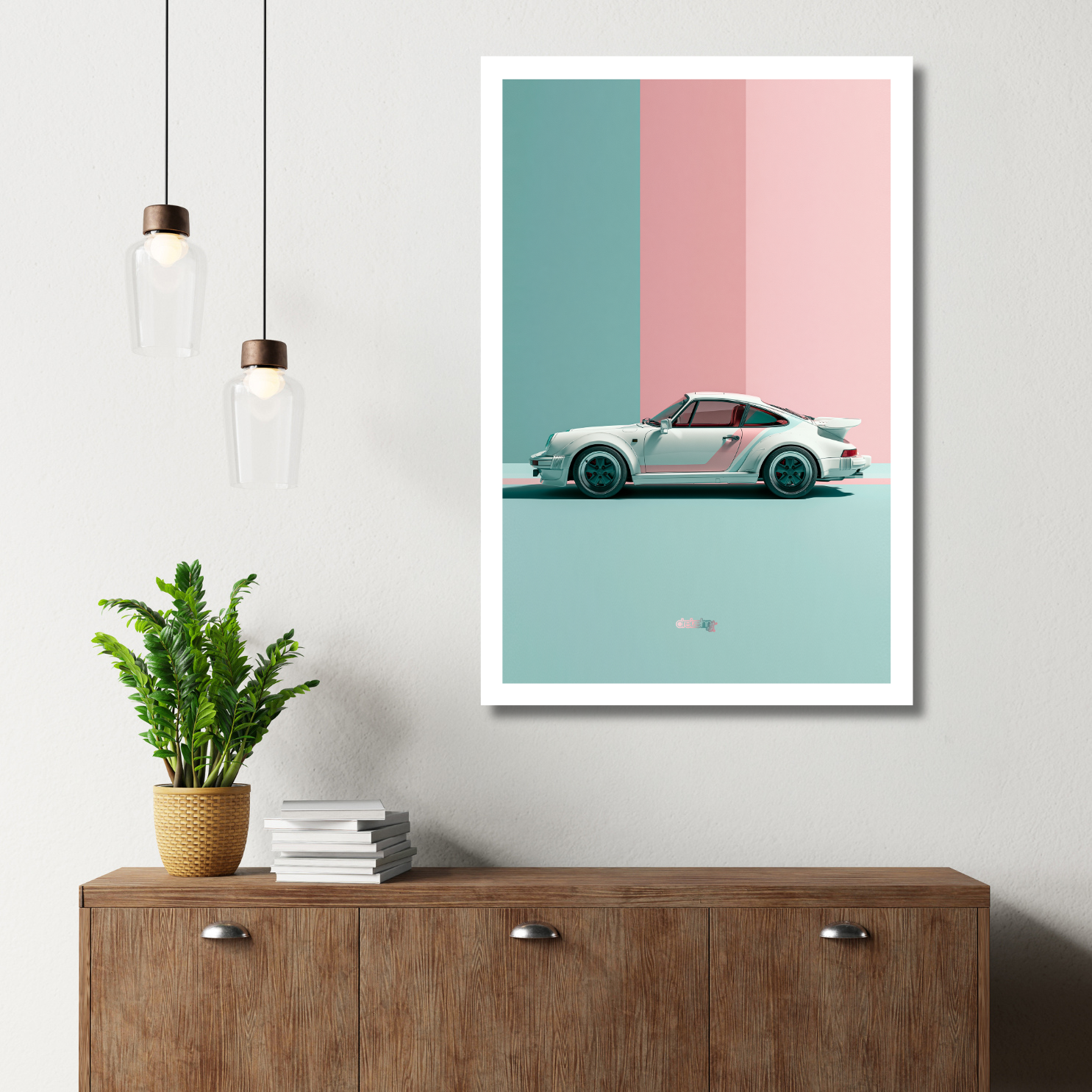 Pastel Heritage – Teal & Pink I